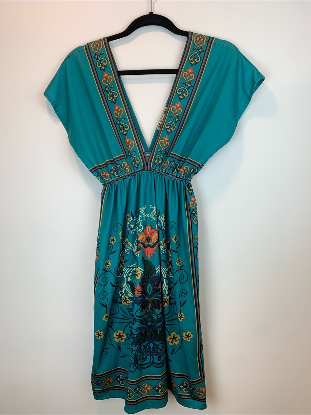 Flying Tomato cover up sz M beach vacation resort wear bohemian boho v neck ***